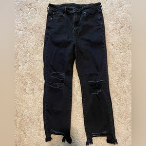 American Eagle Black Straight Leg Jean Size 10